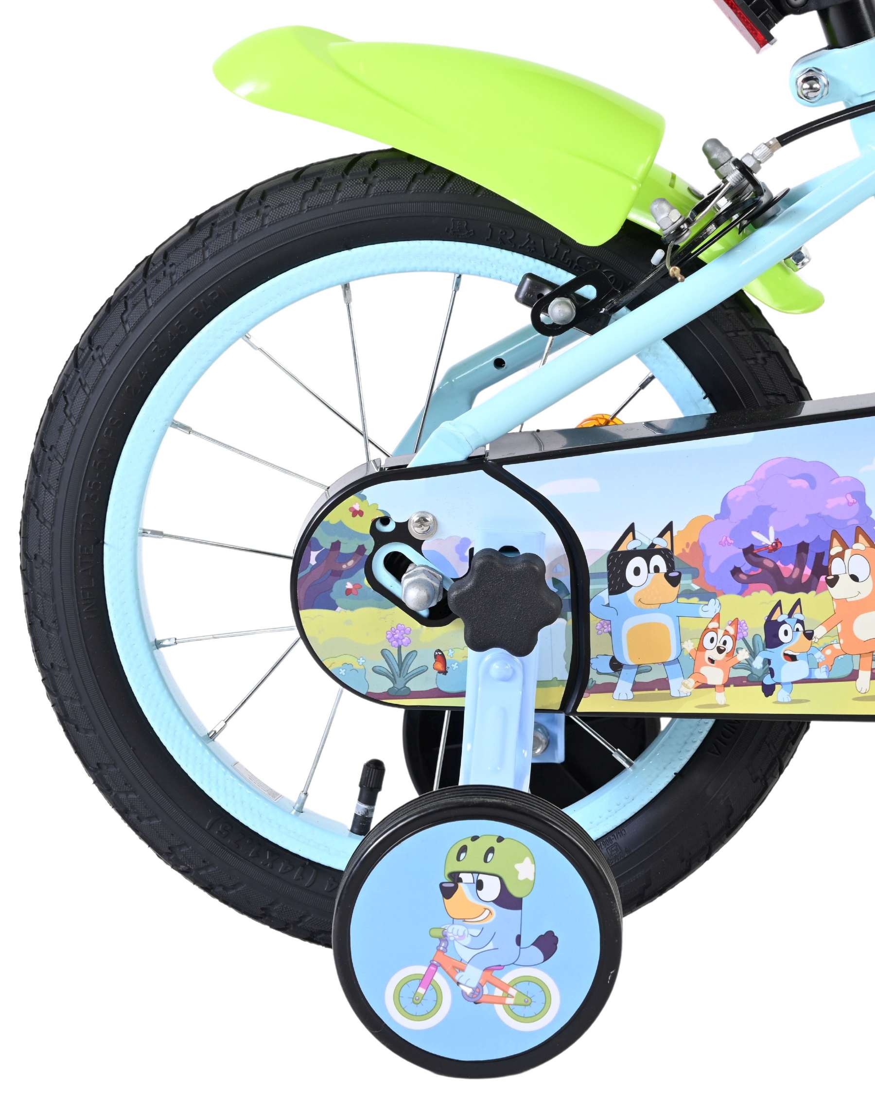 Bluey kinderfiets - 14 inch - lichtblauw - twee handremmen