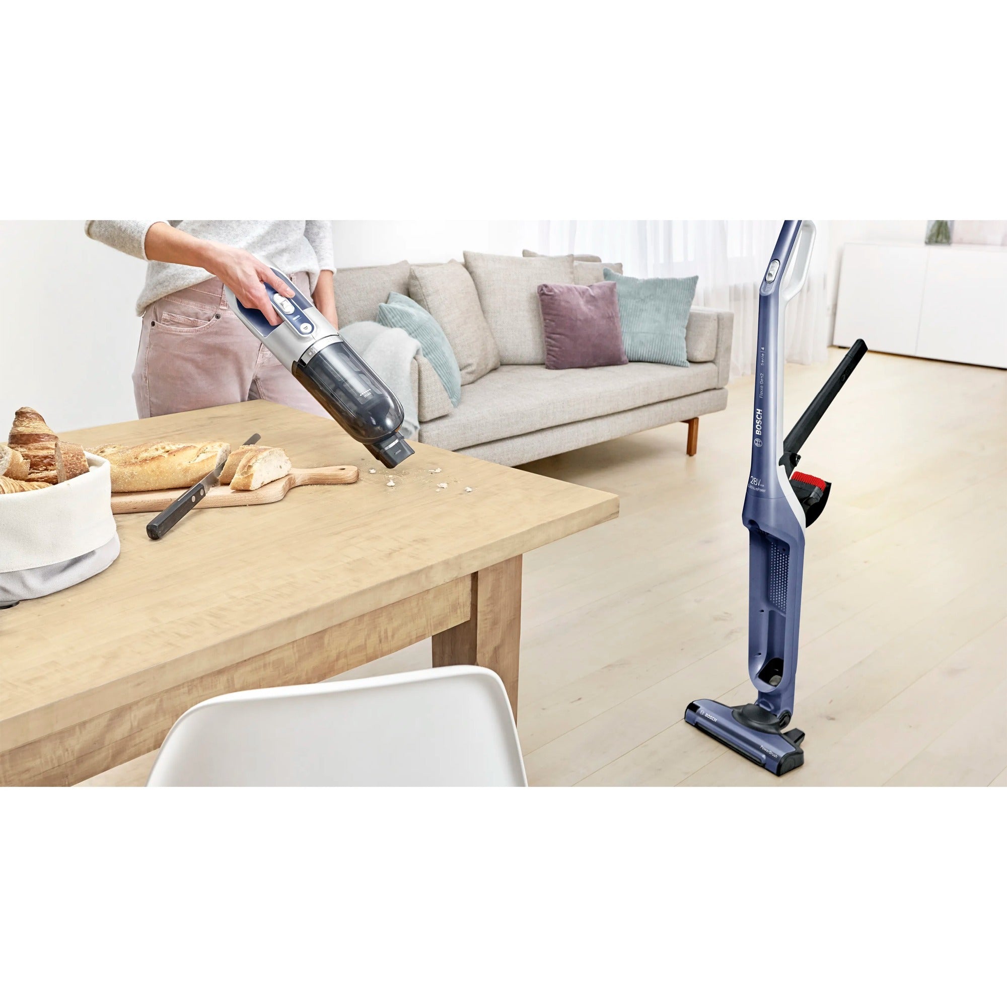 Bosch serie 4 draadloze steelstofzuiger flexxo gen2 28vm