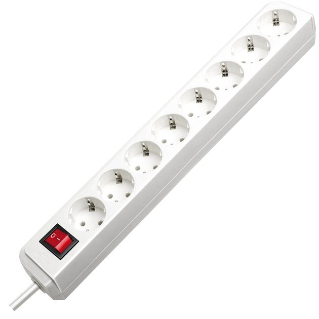 Brennenstuhl eco-line stekkerdoos met schakelaar 8-voudig wit 3m h05vv-f 3g1,5 - 1159320018