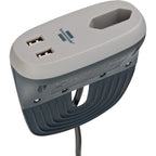Brennenstuhl brennenstuhl®estilo sofacontactdoos met oplaadfunctie 1xeuro-socket en 2xusb-charger antraciet grijs - 1150290