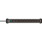 Brennenstuhl premium-alu-line stekkerdoos 10-voudig schakel stekkerdoos (zwart zilver)