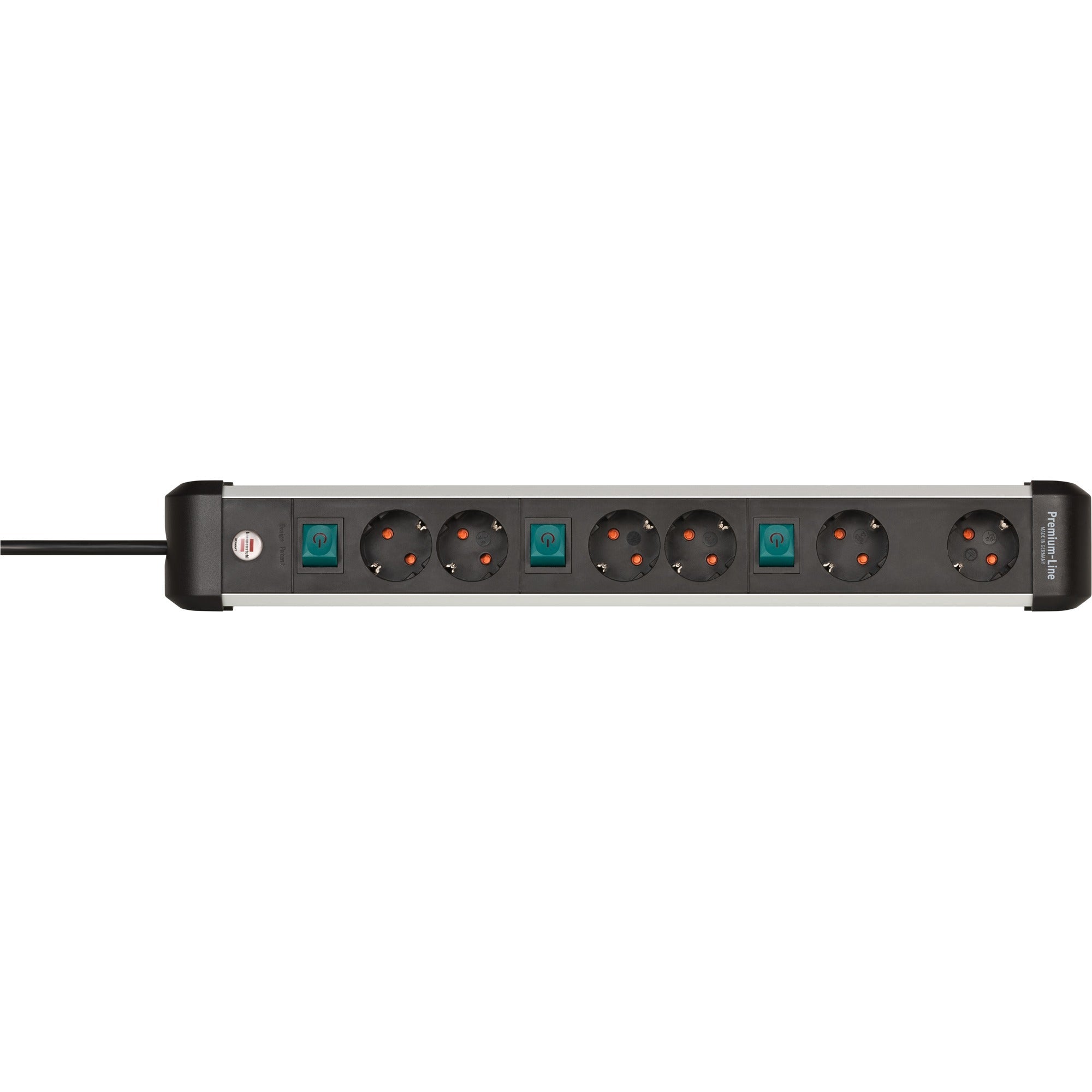 Brennenstuhl premium-alu-line stekkerdoos 6-voudig schakel stekkerdoos (3x 2-voudig schakelbaar)