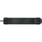 Brennenstuhl premium-line stekkerdoos 4-voudig stekkerdoos (zwart, 1,8 meter, 60.000a overspanningsbeveiliging)