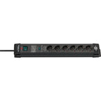Brennenstuhl premium-line stekkerdoos 6-voudig stekkerdoos (zwart, 1,8 meter, 26.000a overspanningsbeveiliging)