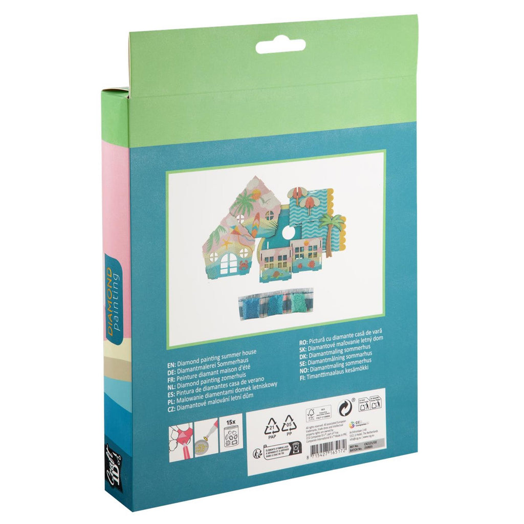 Craft ID - Craft ID Diamond painting zomerhuis 18x18x16cm