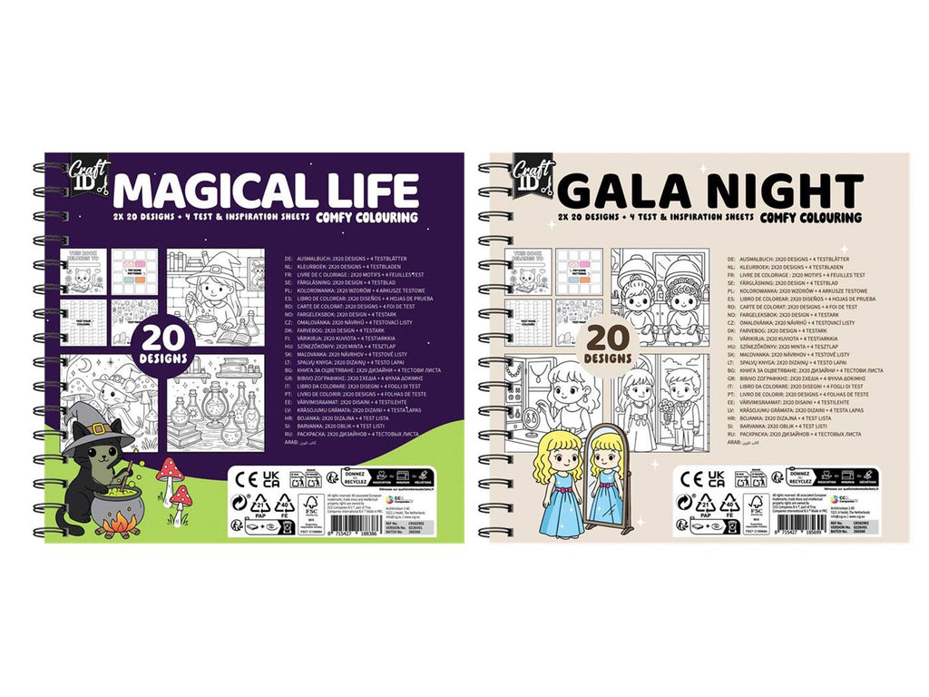 Craft ID - Craft ID Kleurboek cute & comfy - gala night
