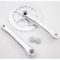 Pédalier 42T 170 mm en acier argent