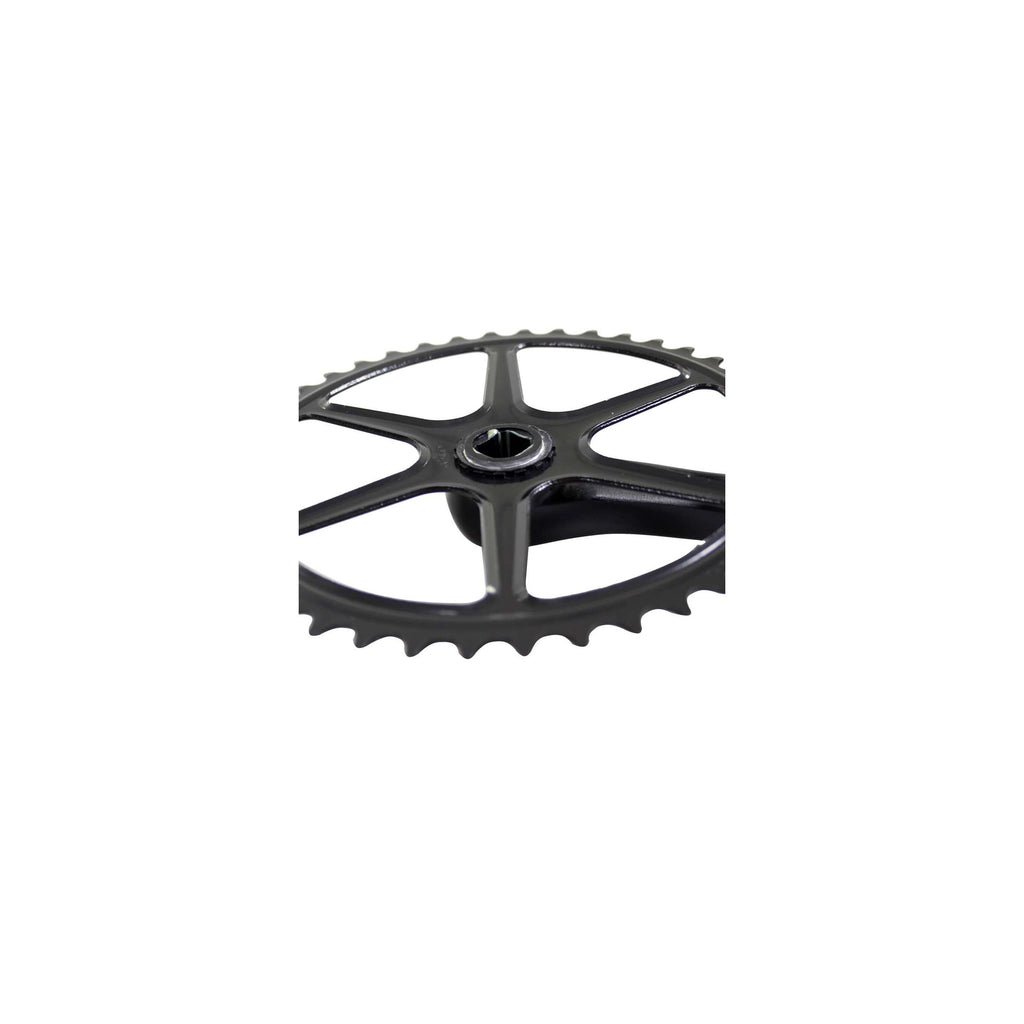 Pédalier 46t 170 mm en acier noir