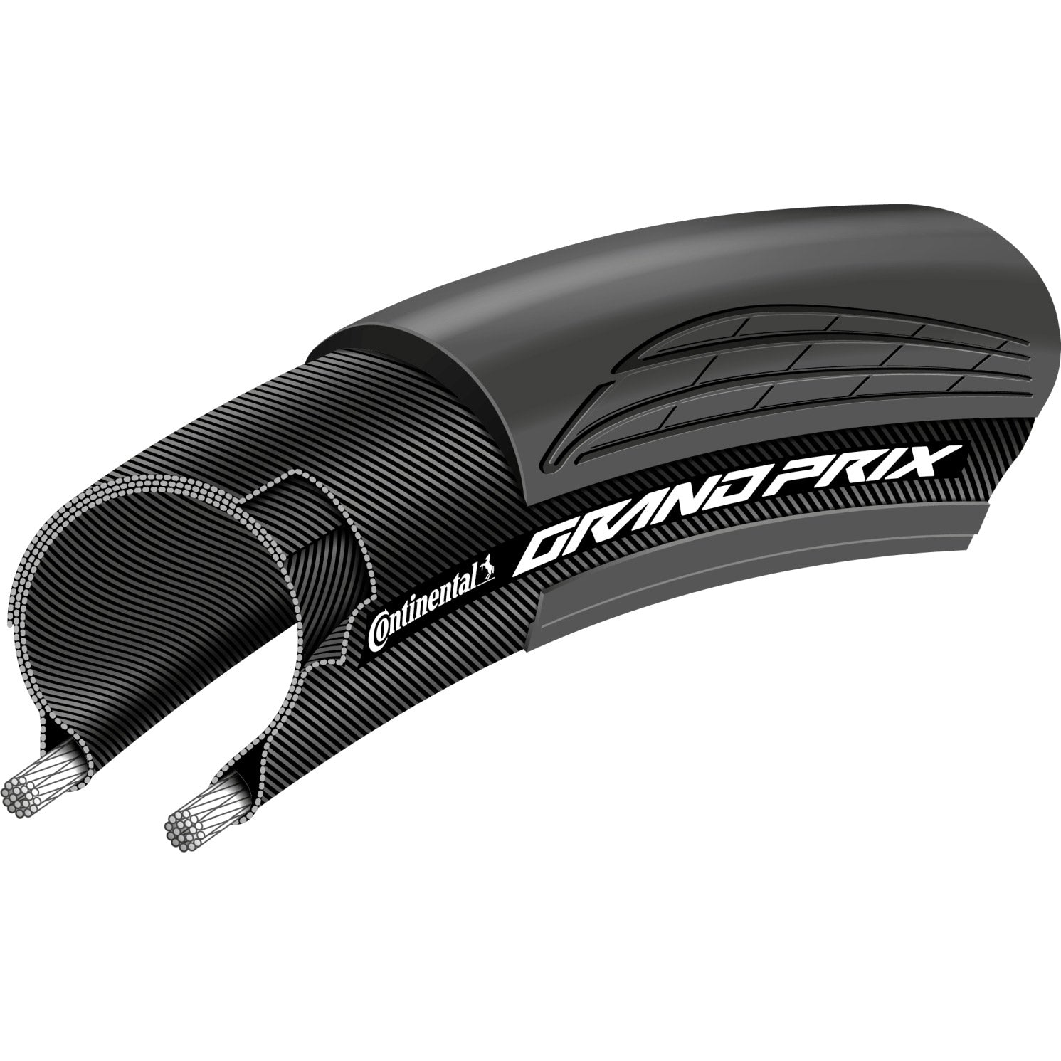 Continental - vouwband grand prix 28-622 zwart/transparant