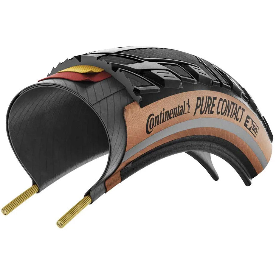 Continental - vouwband pure contact 55-622 zwart/bruin