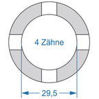 Cycplus cyclus gereedschap power.tool 2-zijdig t4 29.5 t4 19.0