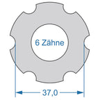 Cycplus cyclus gereedschap power.tool 2-zijdig t6 37.0 t20 32.0