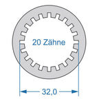 Cycplus cyclus gereedschap power.tool 2-zijdig t6 37.0 t20 32.0