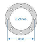 Cycplus cyclus gereedschap power.tool 1-zijdig t8 39.0