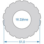 Cycplus - Cycplus gereedschap power.tool 1-zijdig t16 51.0