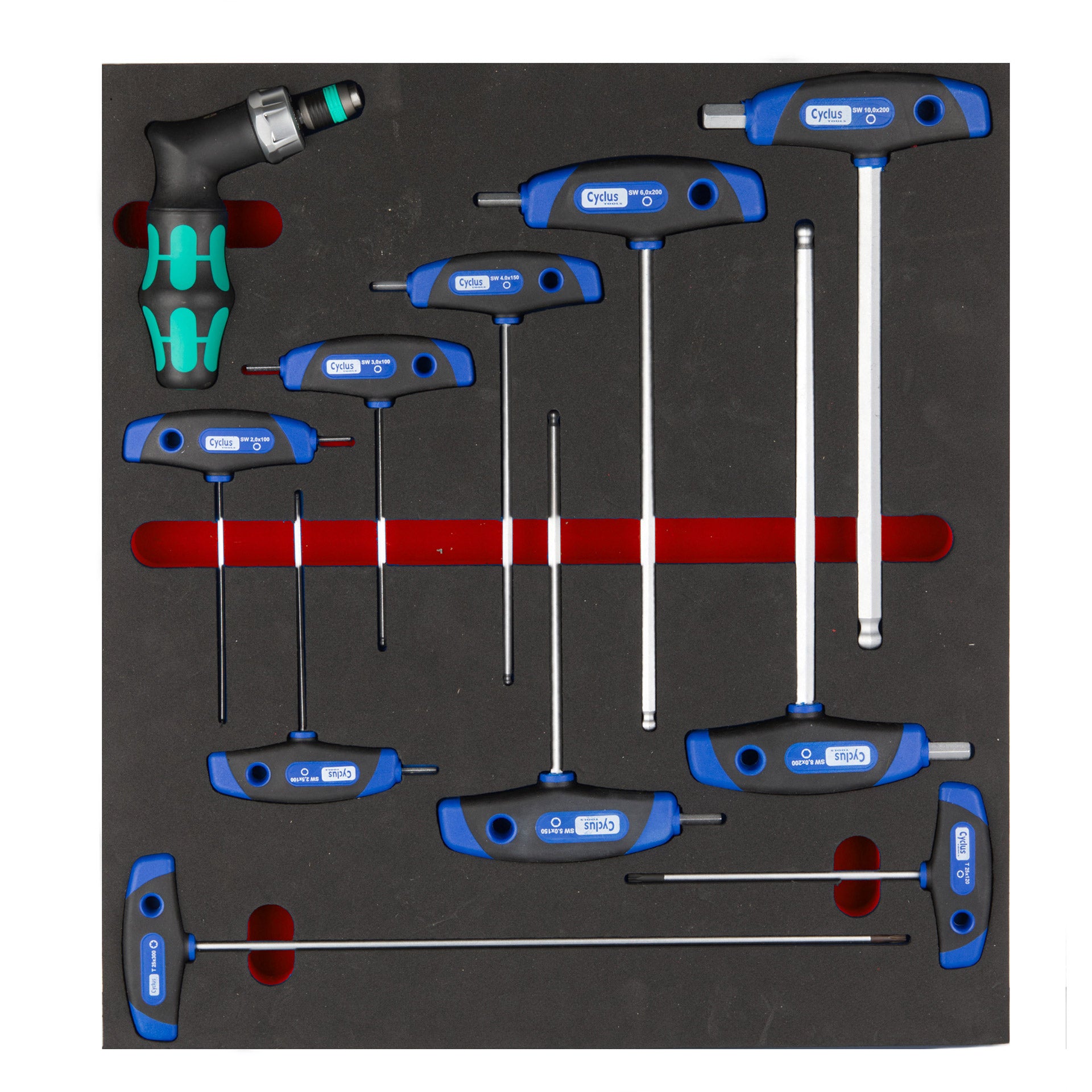 Cycplus - Cycplus foam 24 inclusief inbussleutels maat l rood