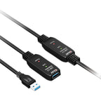 Club 3d usb 3.2 gen 1 active repeater verlengkabel (zwart, 15 meter)