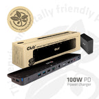 Club 3d usb-c 3.2 gen1 triple display dynamic pd charging dock 100w dockingstation (zwart)