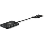 Club 3d usb-c naar 2x hdmi video splitter met displaylink hdmi splitter (zwart, met usb-a adapter)