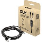 Club 3d usb type-c, y oplaadkabel naar 2x usb type-c splitterkabel (zwart, 1,83 meter, max. 100 w)