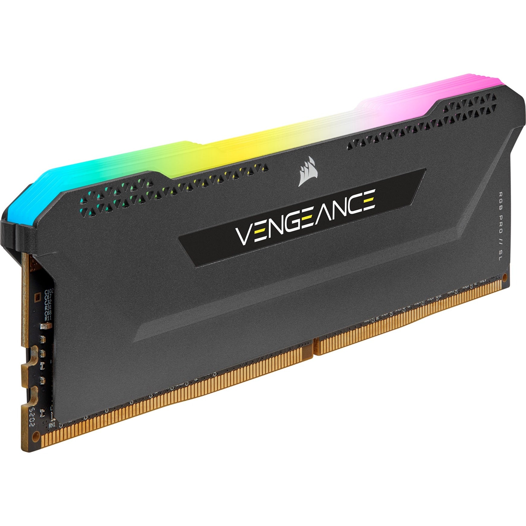 Corsair 16 gb ddr4-3200 (2x 8 gb) kit werkgeheugen (zwart, cmh16gx4m2e3200c16, vengeance rgb pro sl, xmp 2.0)