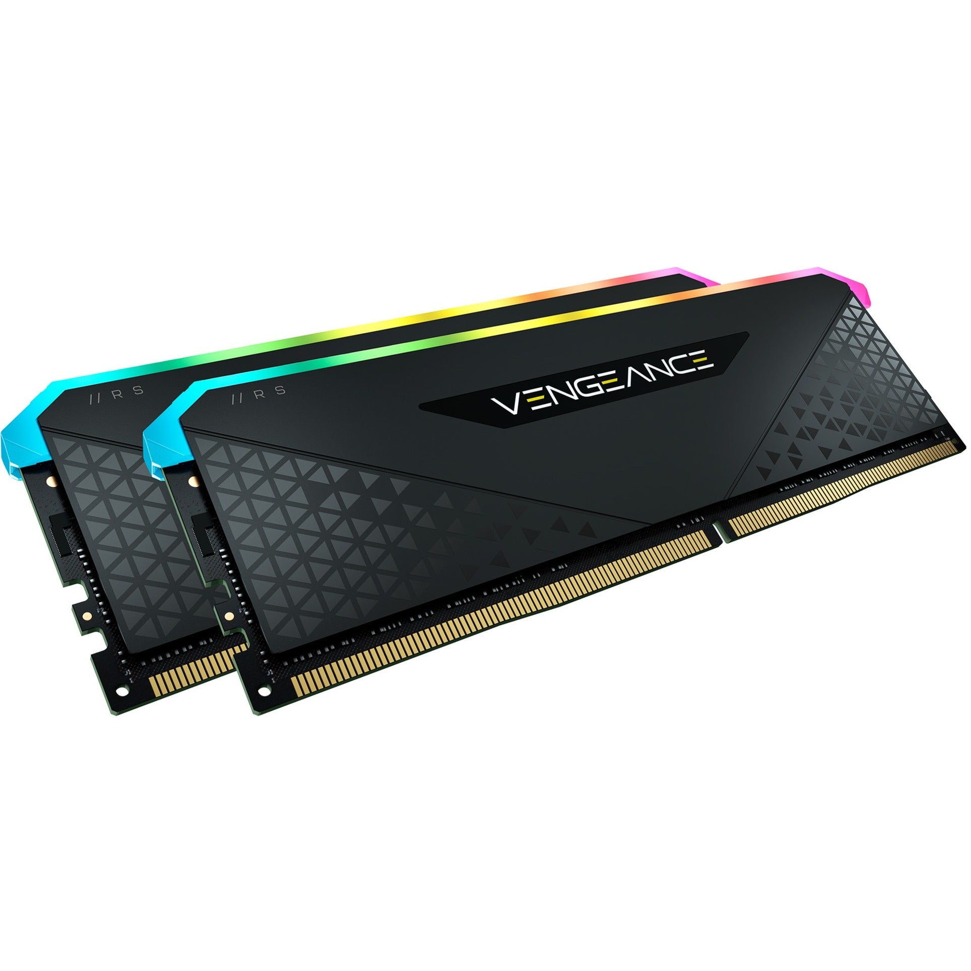 Corsair 32 gb ddr4-3200 kit werkgeheugen (zwart, cmg32gx4m2e3200c16, vengeance rgb rs, xmp 2.0)