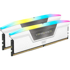 Corsair vengeance rgb 32 gb ddr5-6000 (2x 16 gb) werkgeheugen (wit, cmh32gx5m2b6000c30w, xmp 3.0)