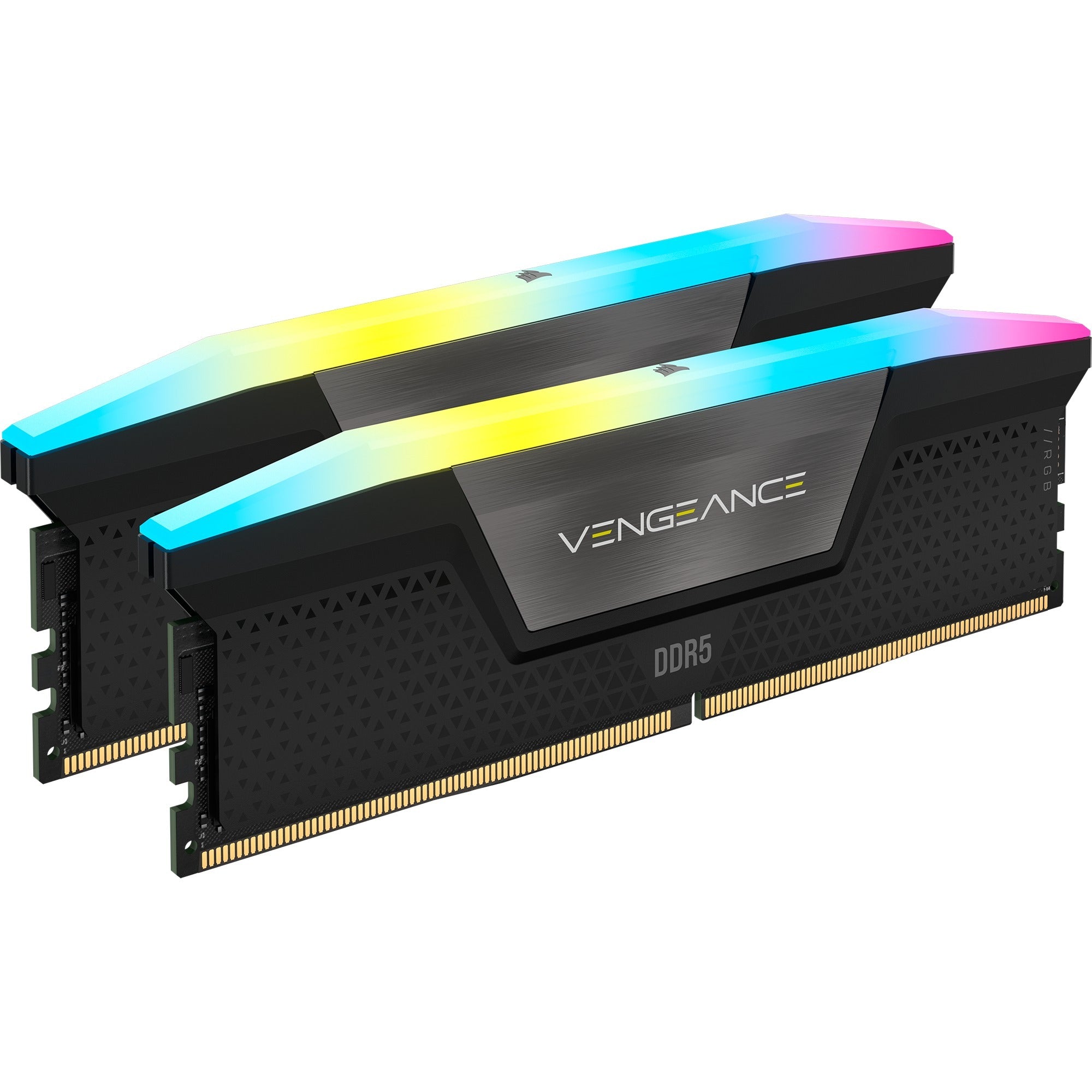 Corsair 64 gb ddr5-5600 kit werkgeheugen (zwart, cmh64gx5m2b5600z40k, vengeance rgb, xmp, expo)