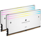 Corsair 96 gb ddr5-6600 kit werkgeheugen (wit, cmp96gx5m2b6600c32w, dominator titanium rgb, xmp 3.0)