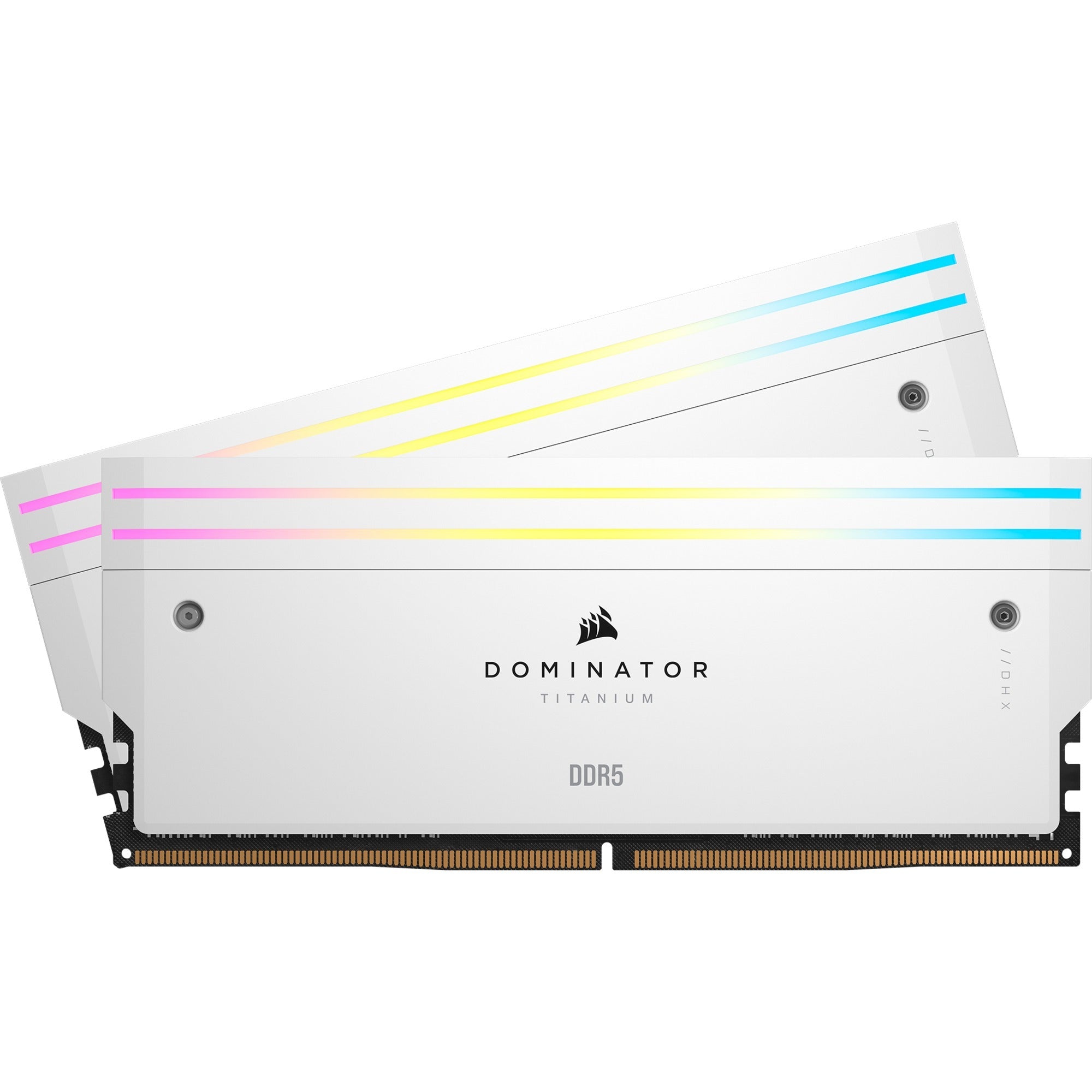 Corsair 96 gb ddr5-6600 kit werkgeheugen (wit, cmp96gx5m2b6600c32w, dominator titanium rgb, xmp 3.0)