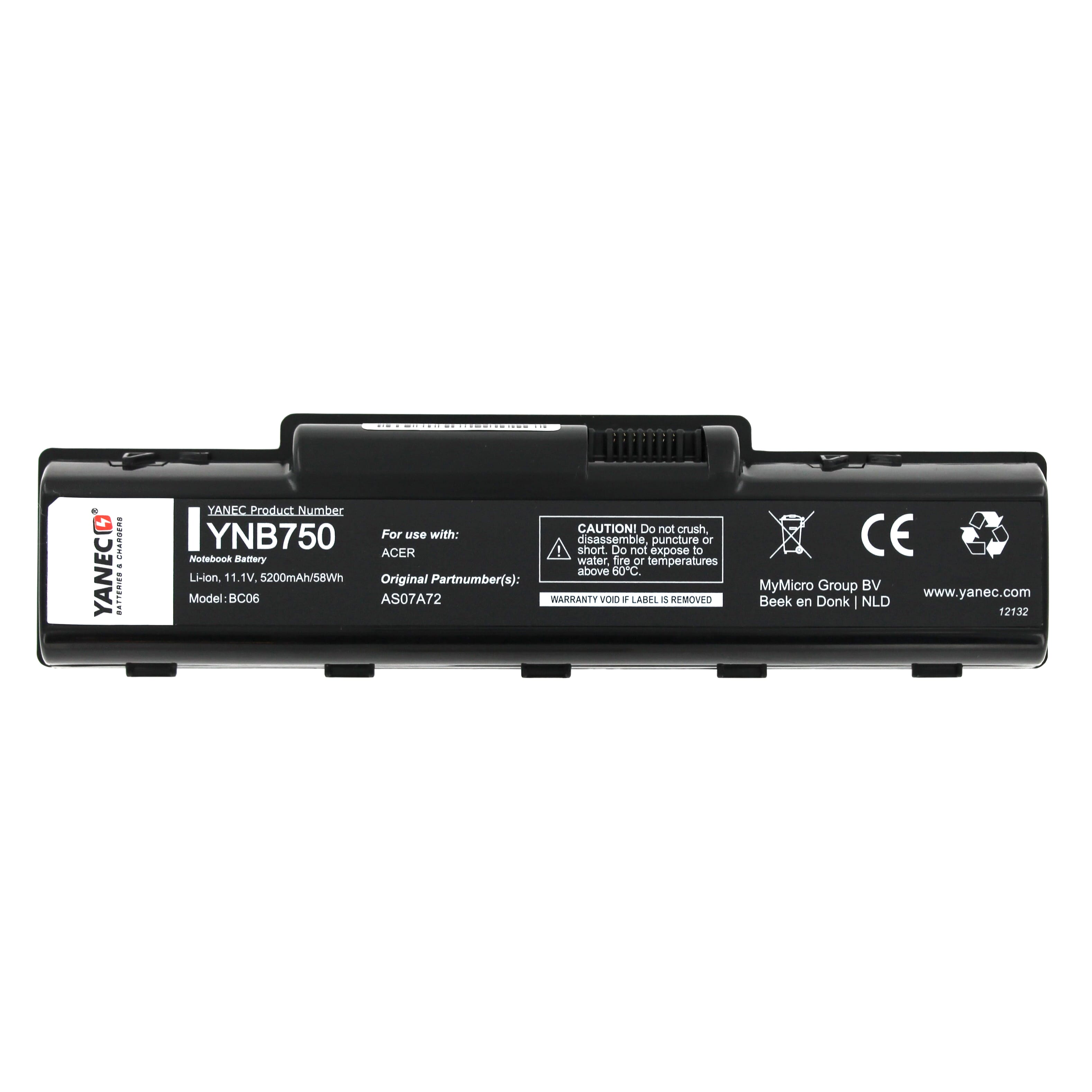 Yanec - laptop accu 10.8v 5200mah