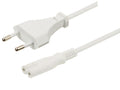 Euro naar iec320-c7 stroomkabel 3 meter - wit