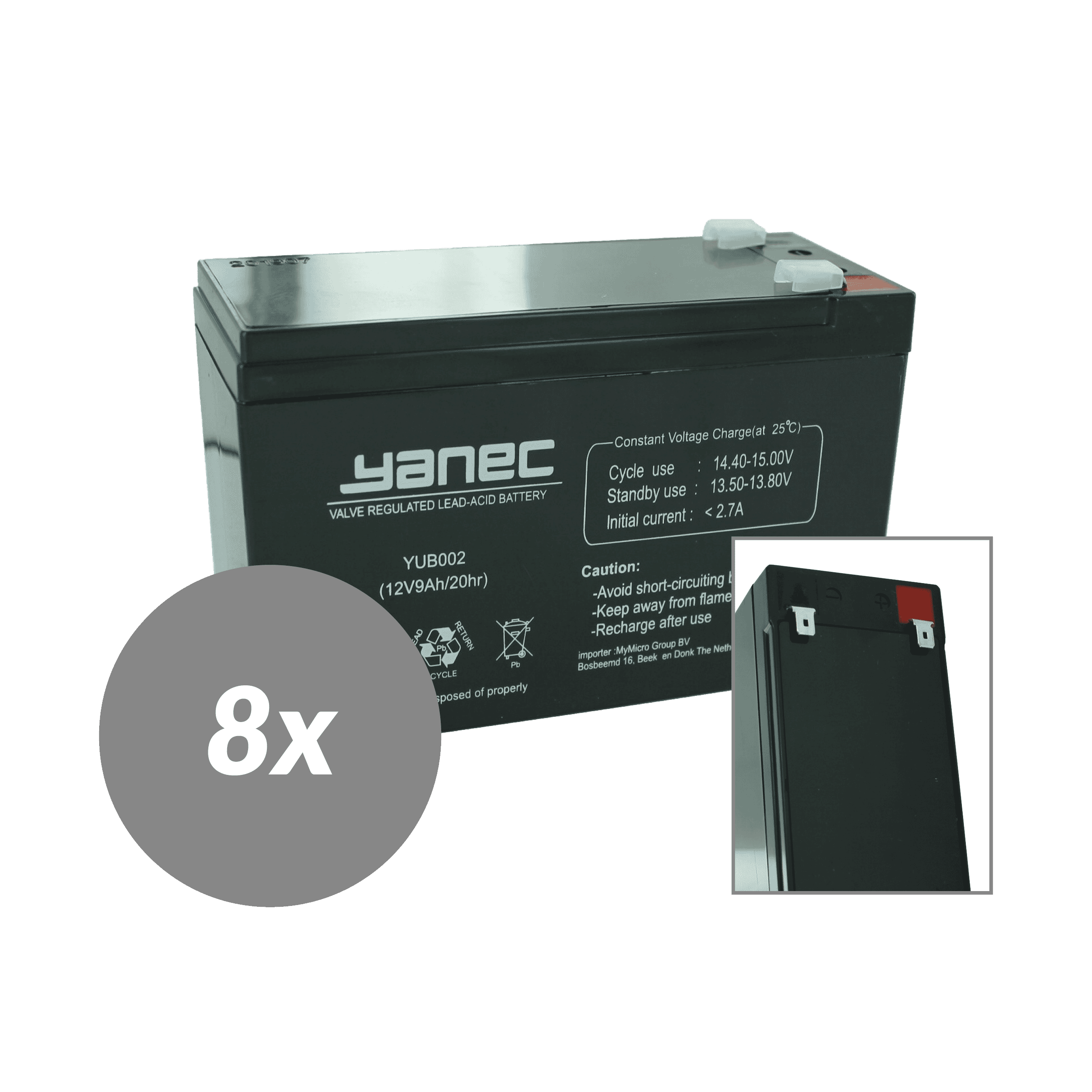 Yanec ups batterij vervangingsset rbc27 (excl. kabels)