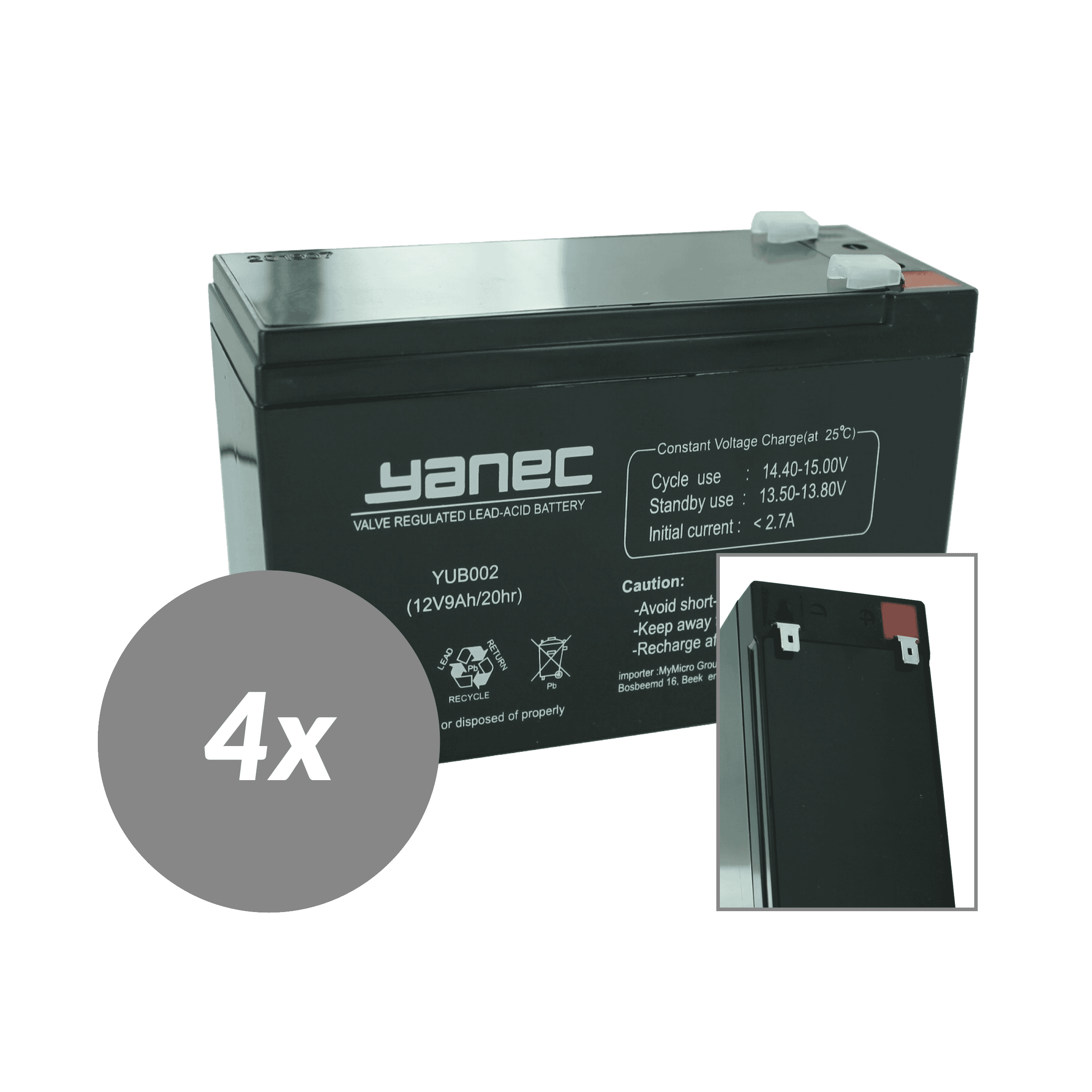 Yanec ups batterij vervangingsset rbc59 (excl. kabels)