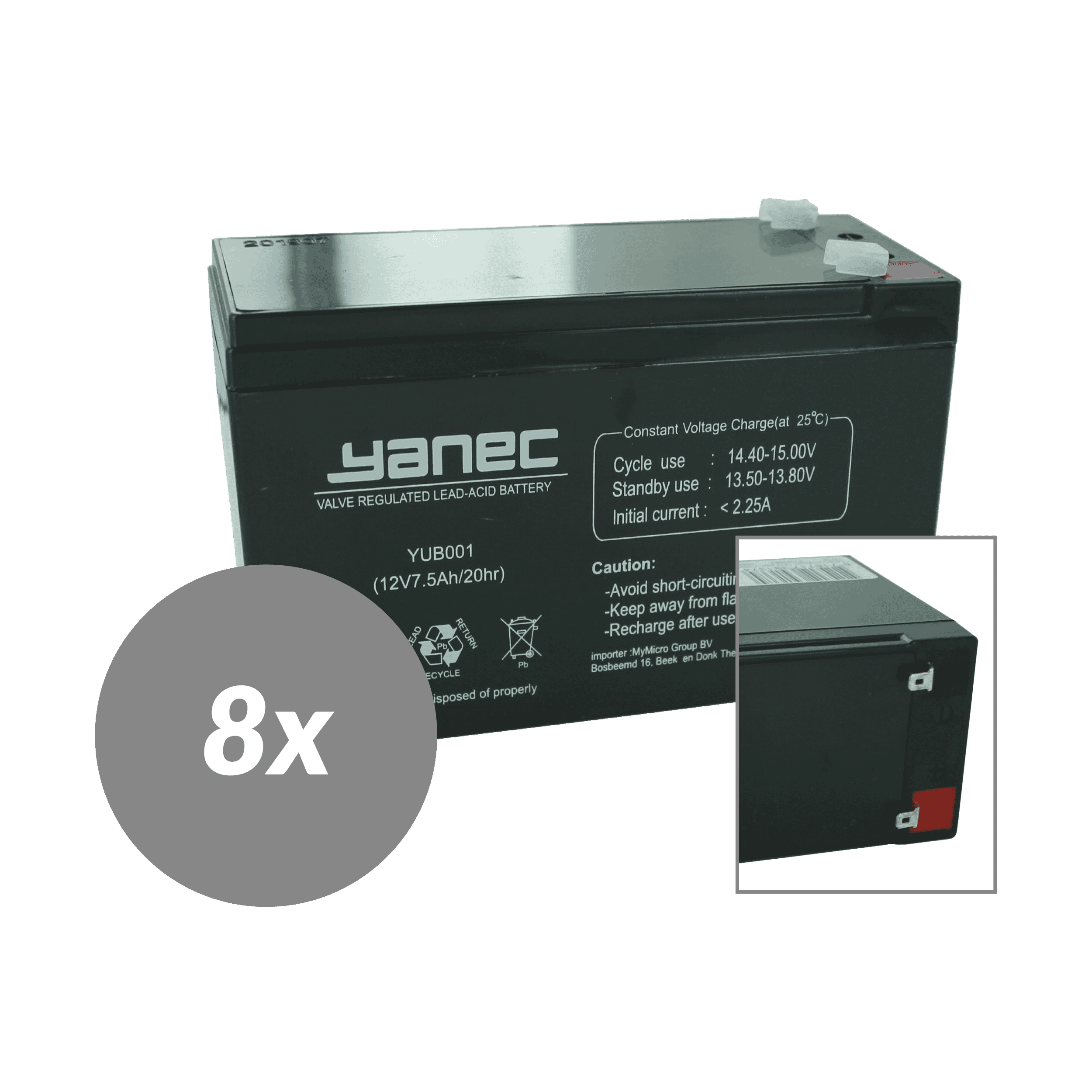 Yanec ups batterij vervangingsset rbc26 (excl. kabels)