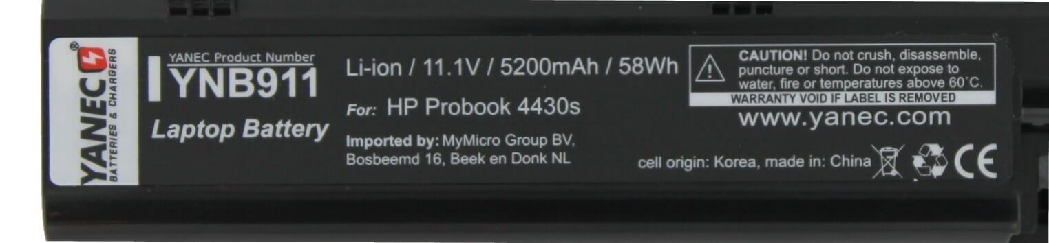 Yanec - laptop accu 5200mah