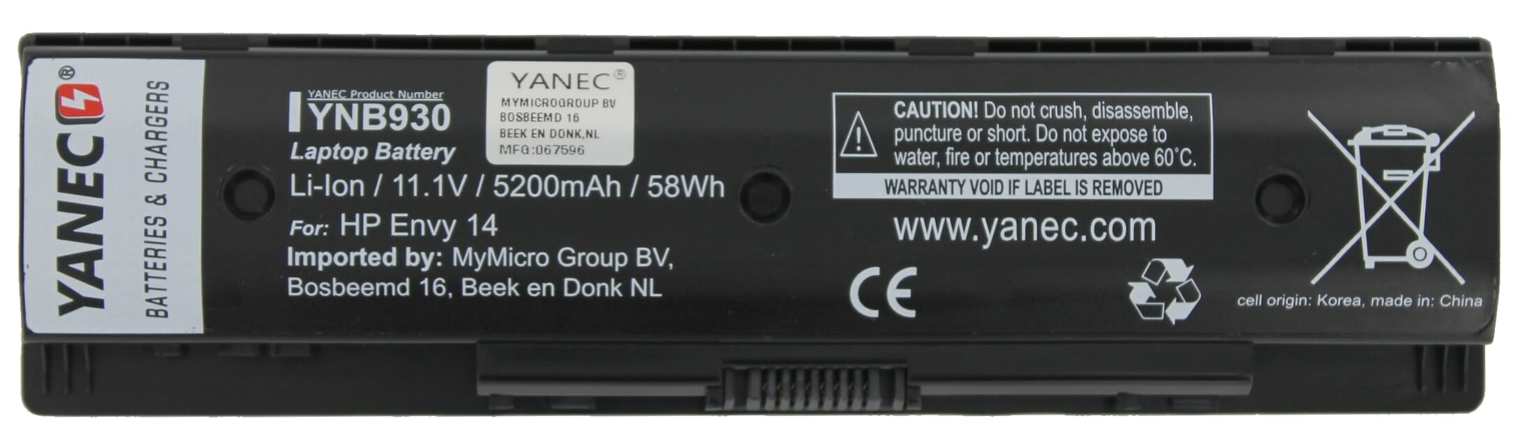 Yanec - laptop accu 5200mah