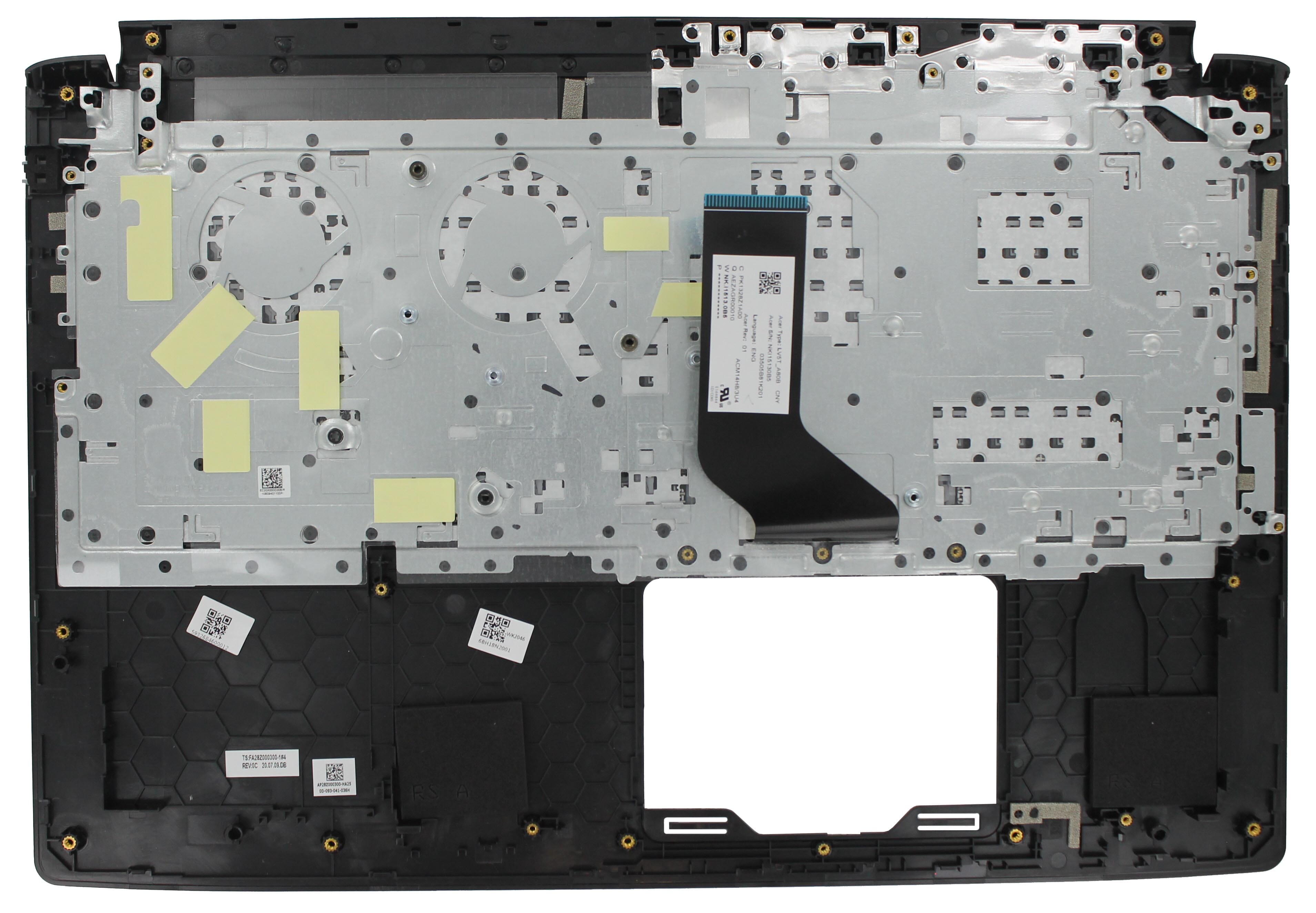 Ty - Ty Acer laptop toetsenbord qwer us + top cover - zwart
