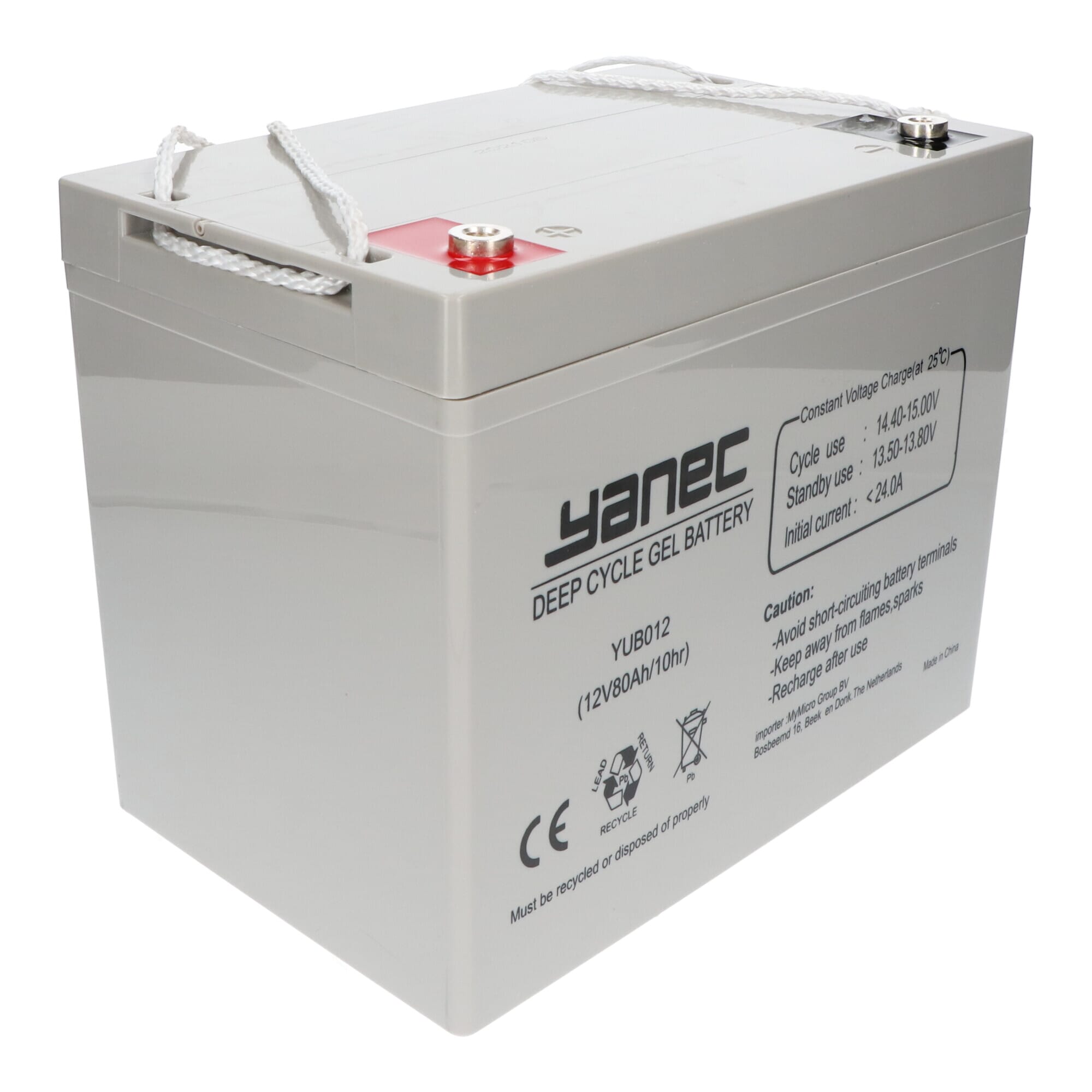 Yanec gel accu 12v 80ah