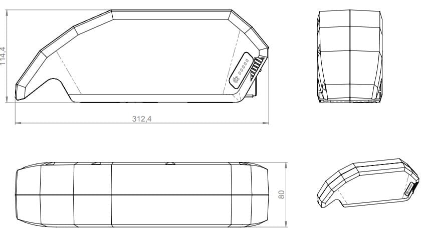 Bosch - powerpack 720wh frame e-bike vision (bes2)
