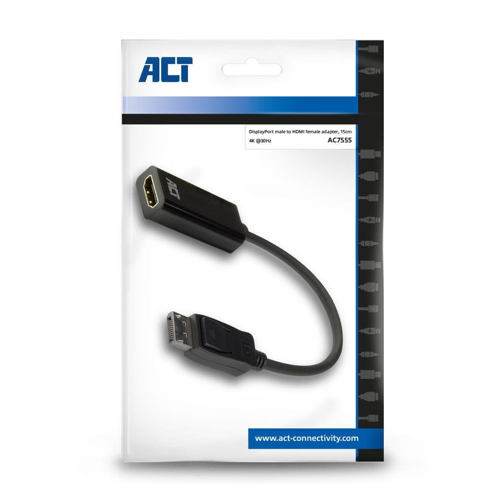 ACT - ACT displayport naar hdmi female adapter 4k zip bag