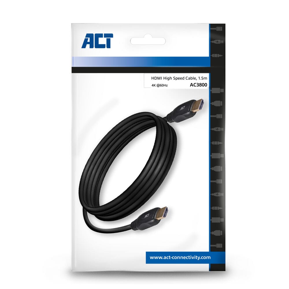 ACT - ACT 15 meter hdmi high speed video kabel v2.0 male - male