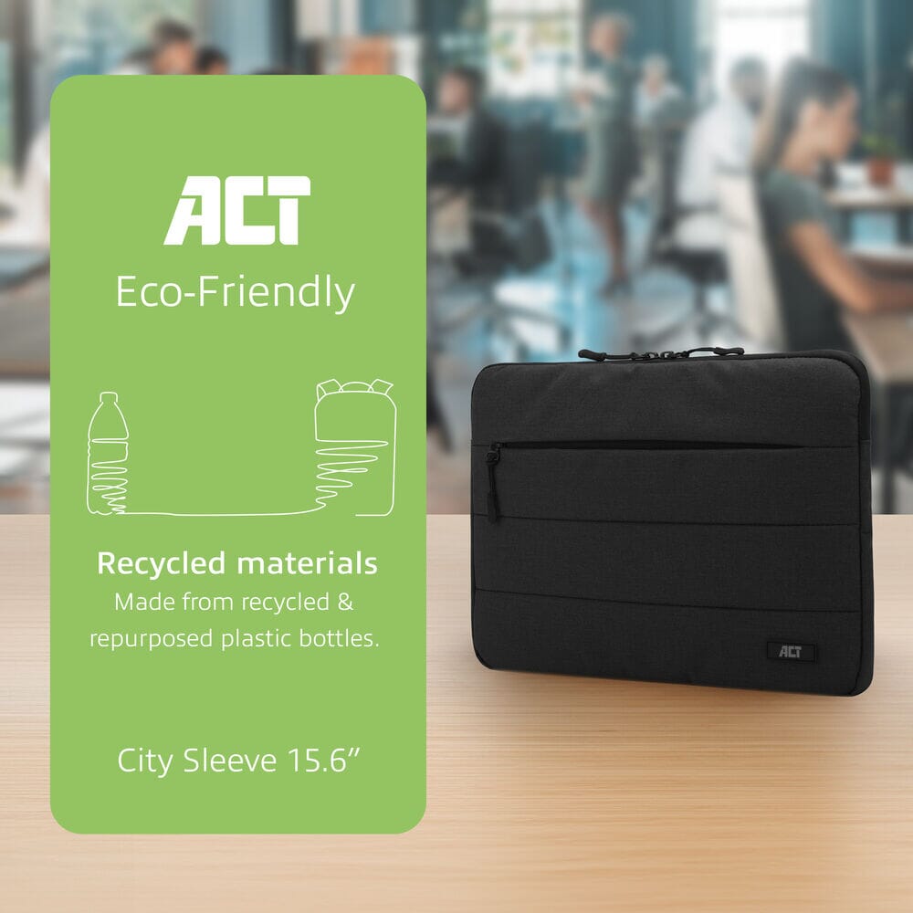 ACT - ACT city laptop sleeve 156 inch zwart