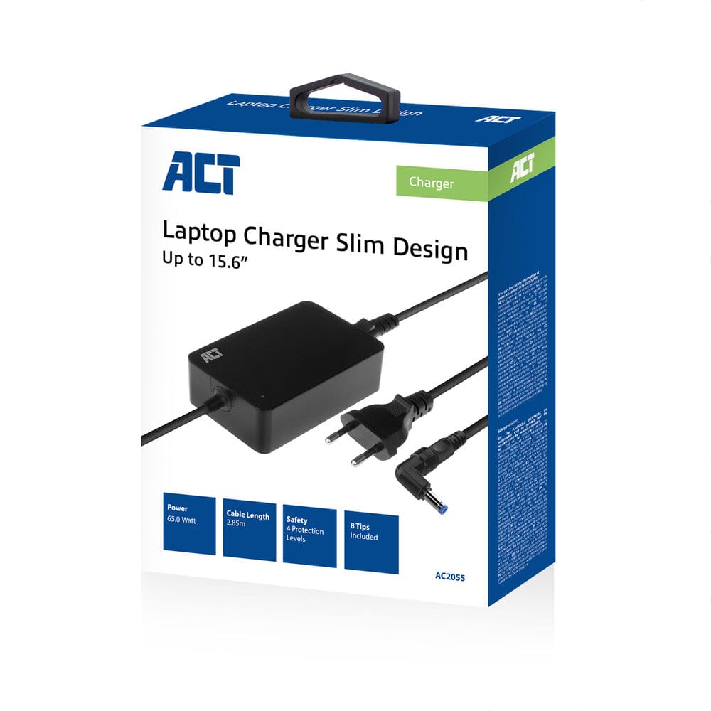 ACT - ACT compe laptoplader 65w (voor laptops tot 156 inch)