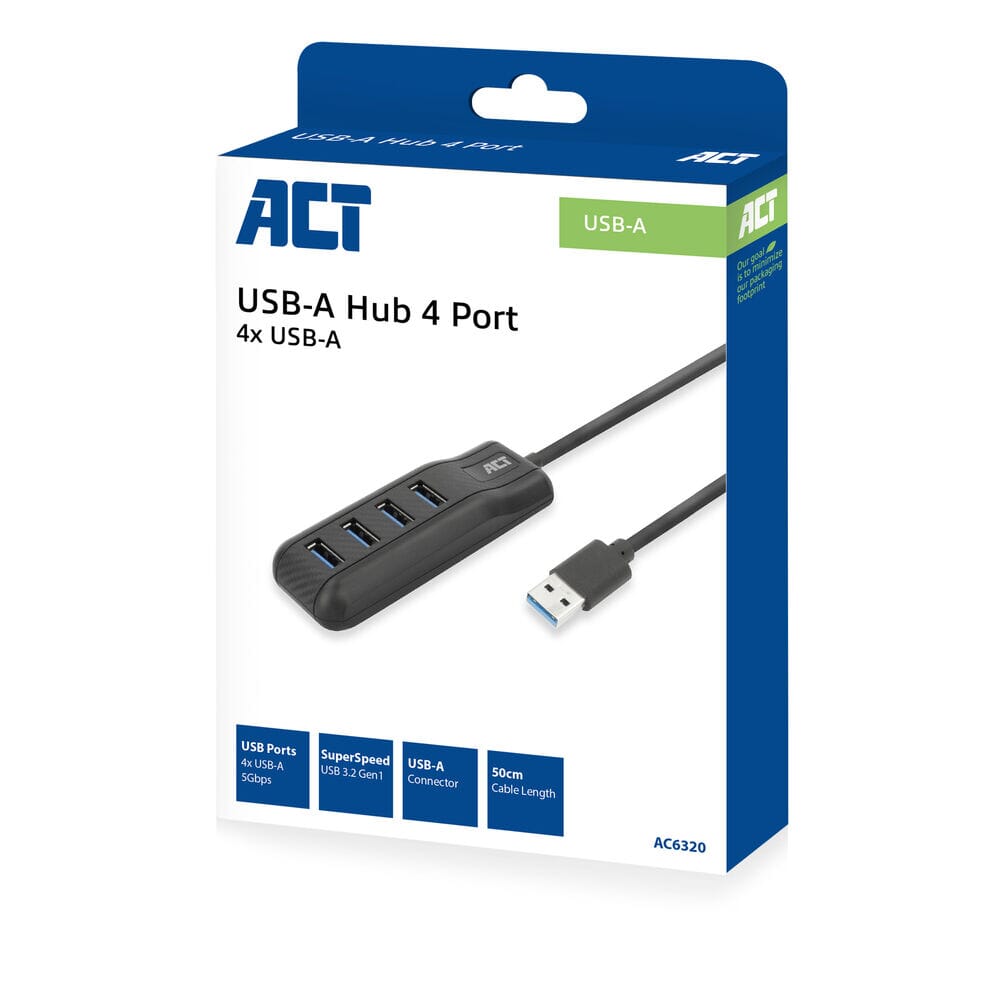 - USB-A hub 3.0 4 port USB-A