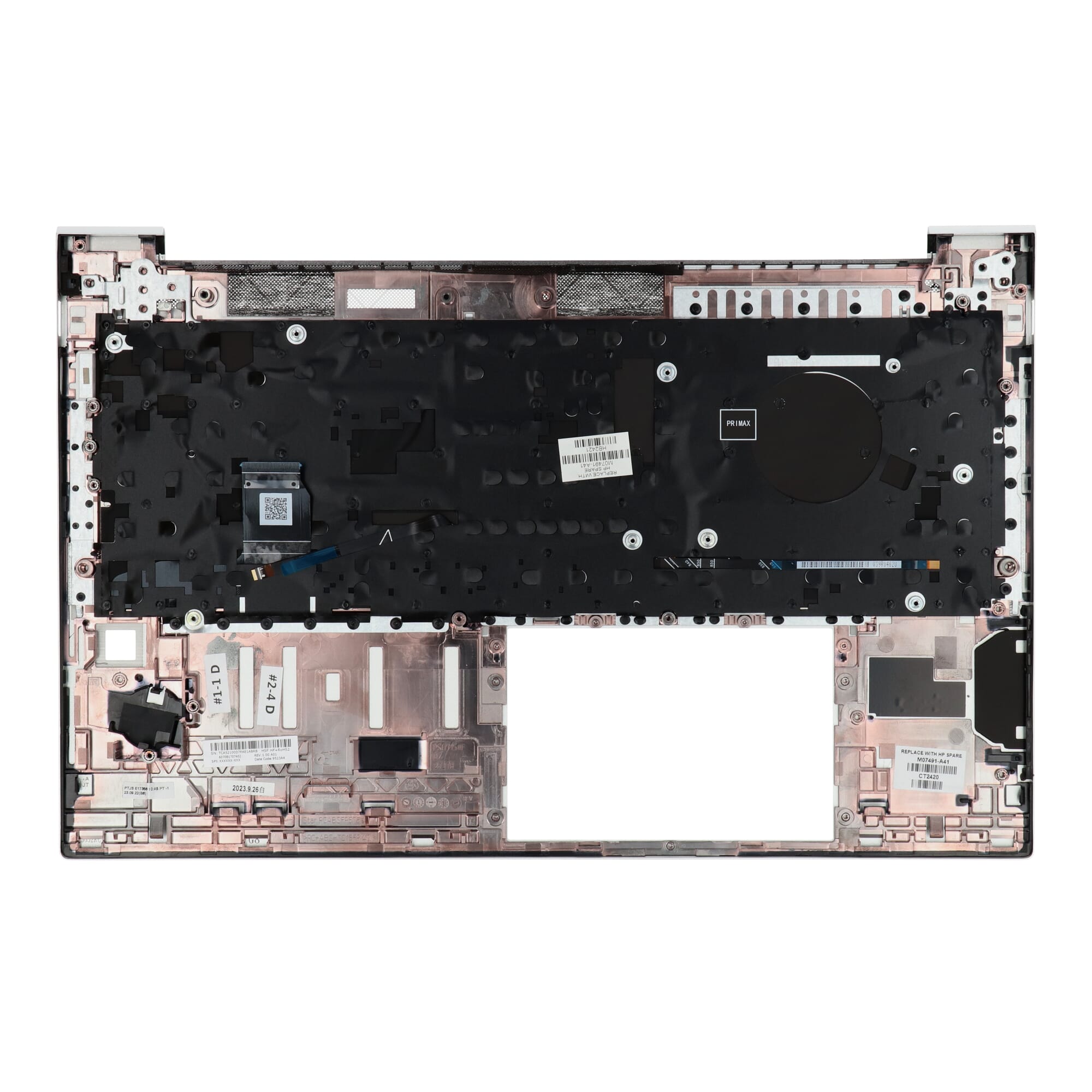 Ty - Ty Hp laptop toetsenbord azer be + top cover bl - zilver