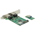DeLOCK DeLOCK Converter M.2 Key B+M male > 2 x Gigabit LAN