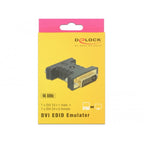 Delock dvi 24+1 male naar dvi 24+5 female adapter (zwart)