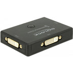 Delock dvi 2 - 1 switch bidirectional 4k 30 hz dvi switch (zwart)