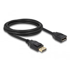 Delock displayport 1.2 verlengkabel (zwart, 2 meter, 4k 60 hz)